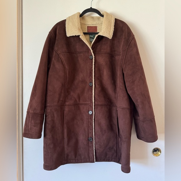 Lauren Ralph Lauren Jackets & Blazers - Lauren Ralph Lauren Brown Coat with Cream Collar